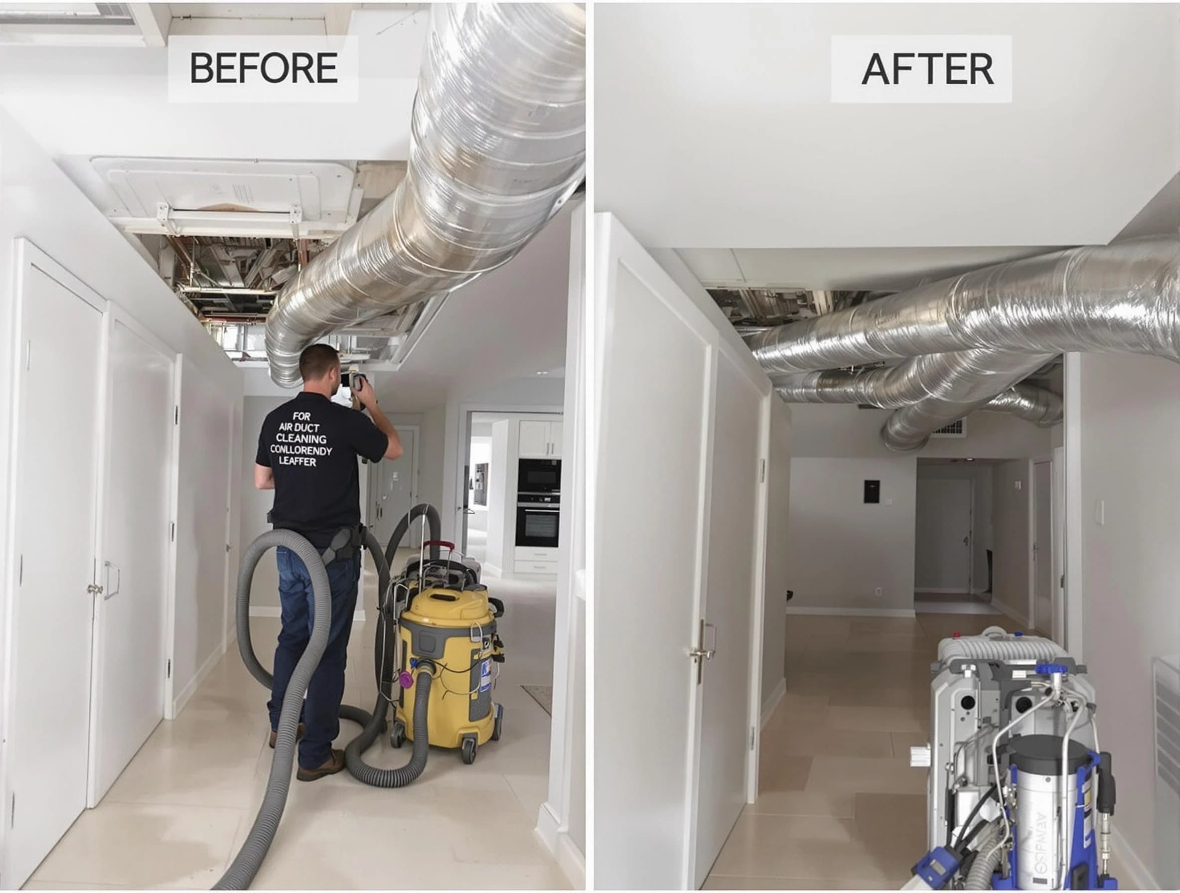 Springville Air Duct Cleaning professional performing thorough air duct cleaning in Springville