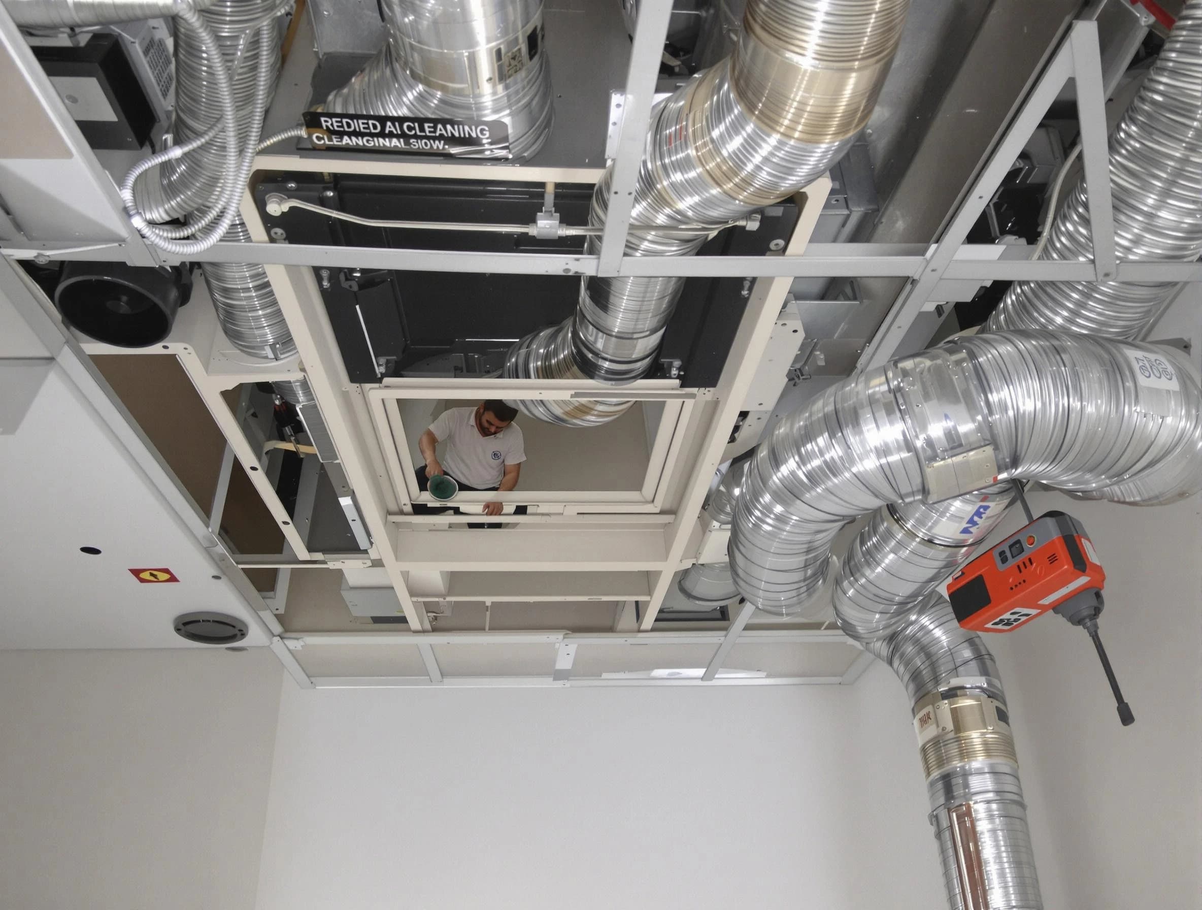 Springville Air Duct Cleaning technician performing detailed central duct system cleaning in Springville