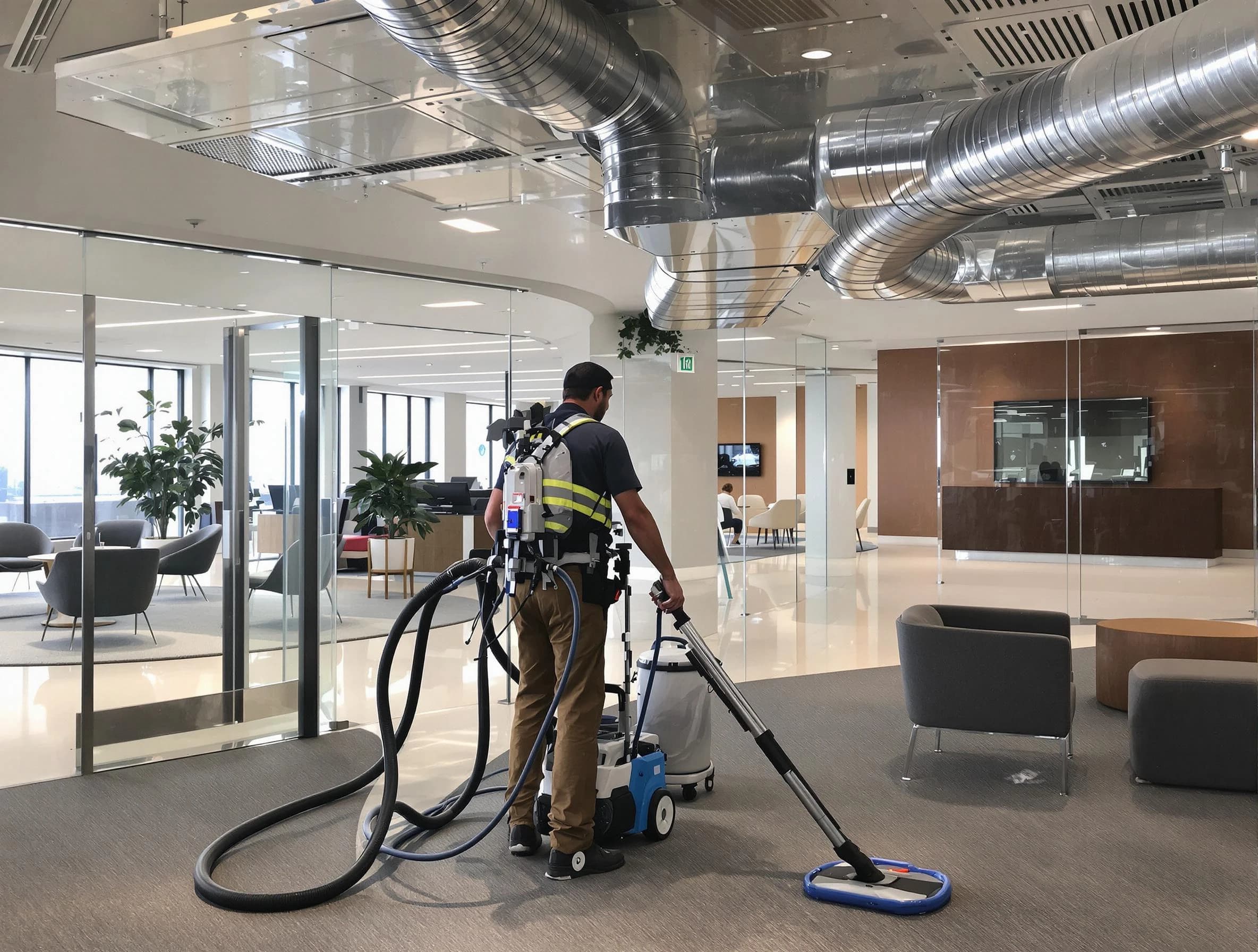 Commercial duct cleaning service by Springville Air Duct Cleaning in Springville