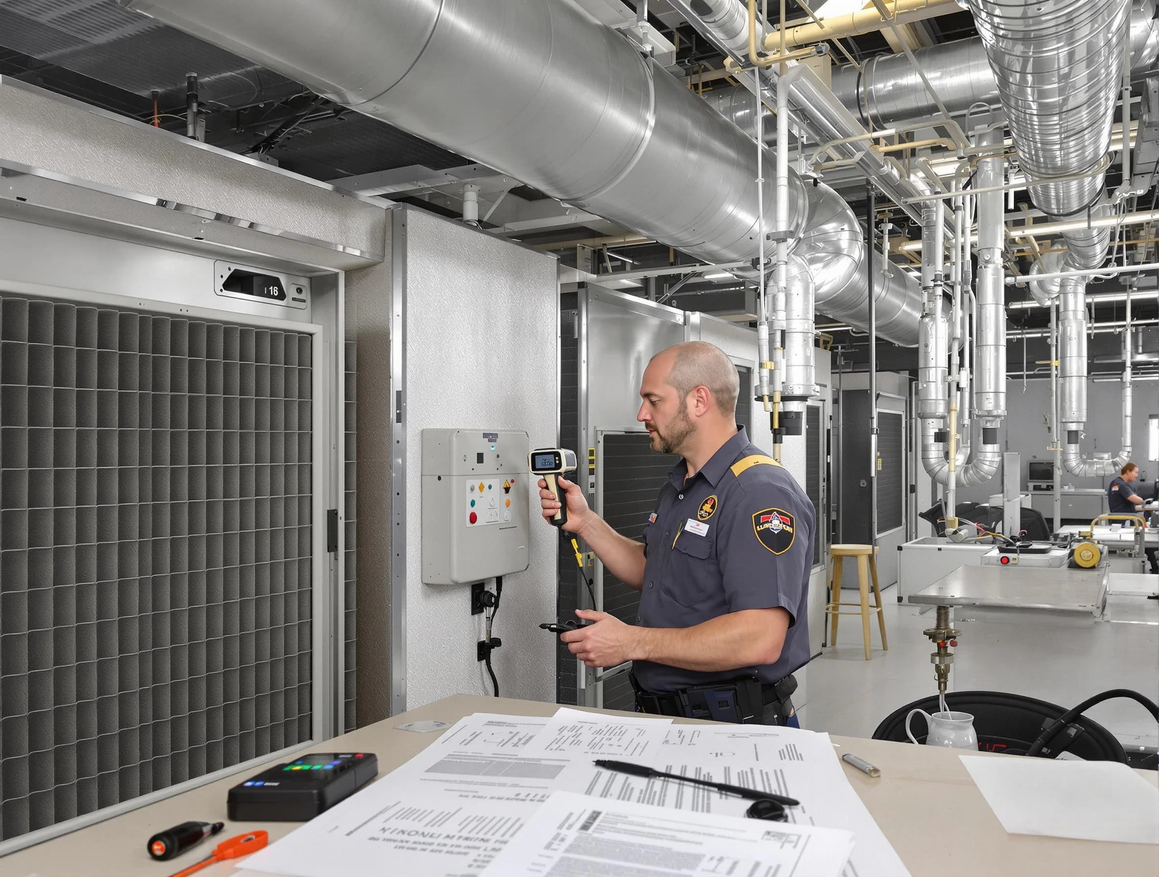 Professional filter system inspection by Springville Air Duct Cleaning in Springville