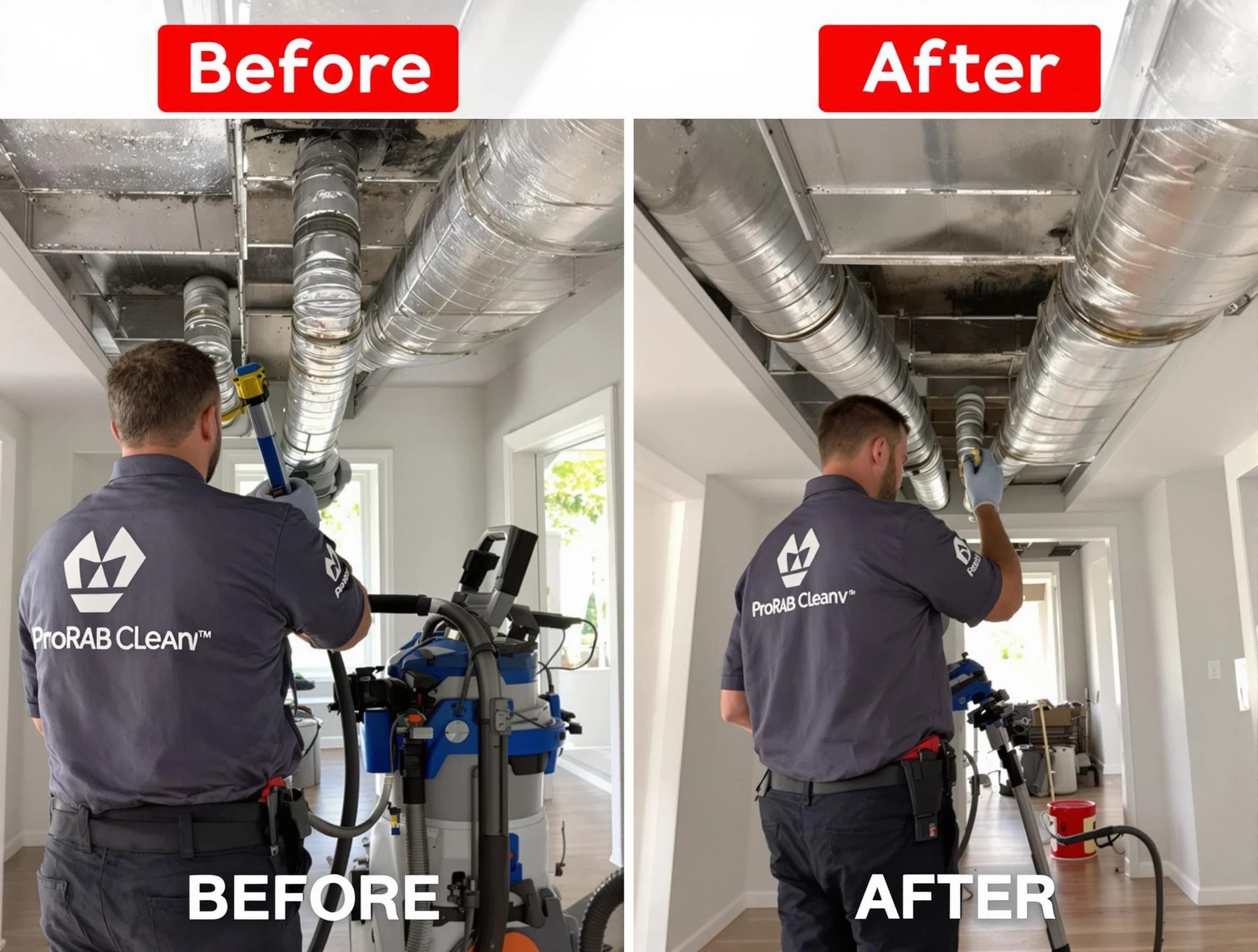 Springville Air Duct Cleaning expert performing thorough residential duct cleaning in a Springville home