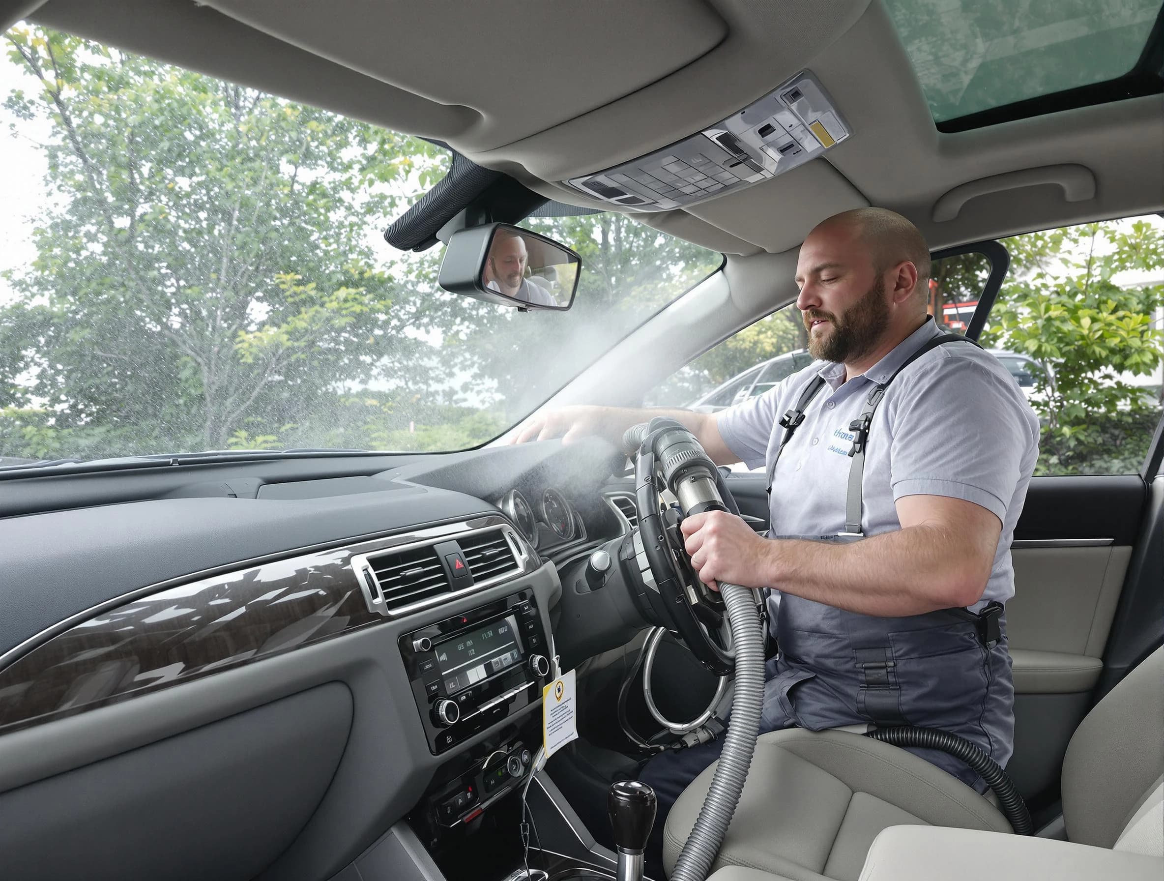 Springville Air Duct Cleaning specialist performing professional car duct cleaning in Springville