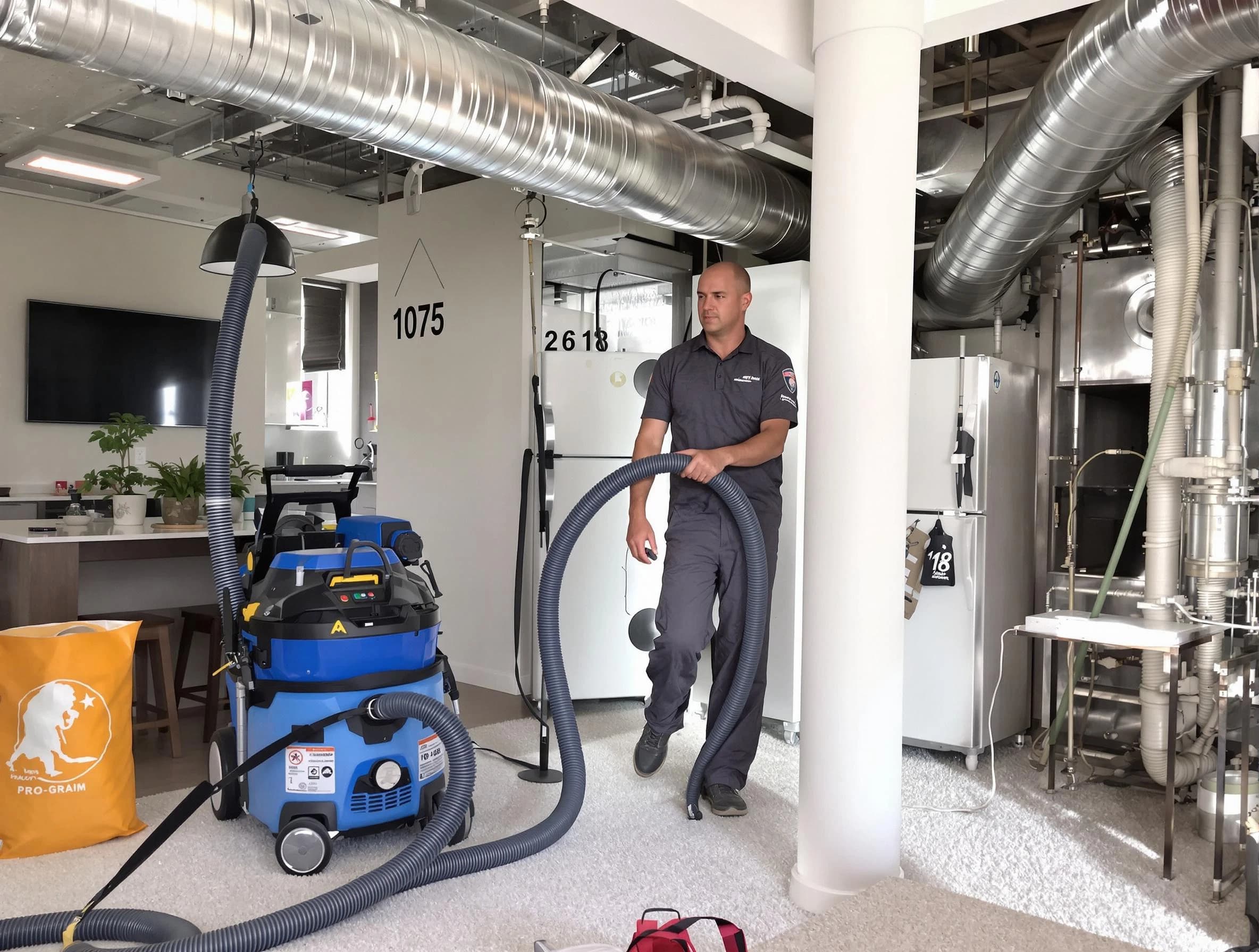 Springville Air Duct Cleaning expert performing detailed indoor duct cleaning for improved air quality in Springville